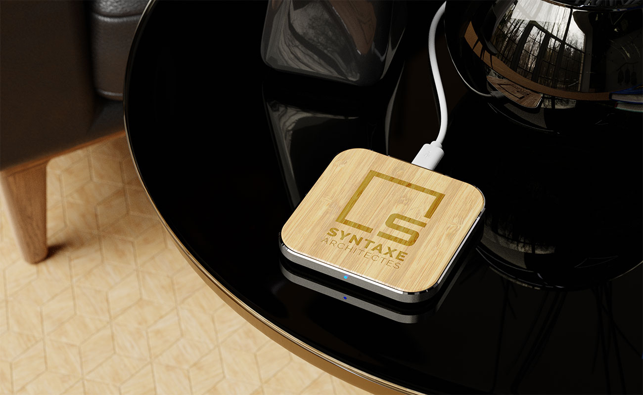 Savanna - Promóciós bambusz vezeték nélküli töltőpad gallery thumbnail