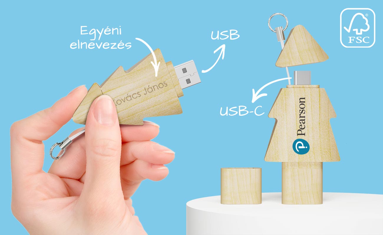 Tree Duo - Egyedi Pendrive