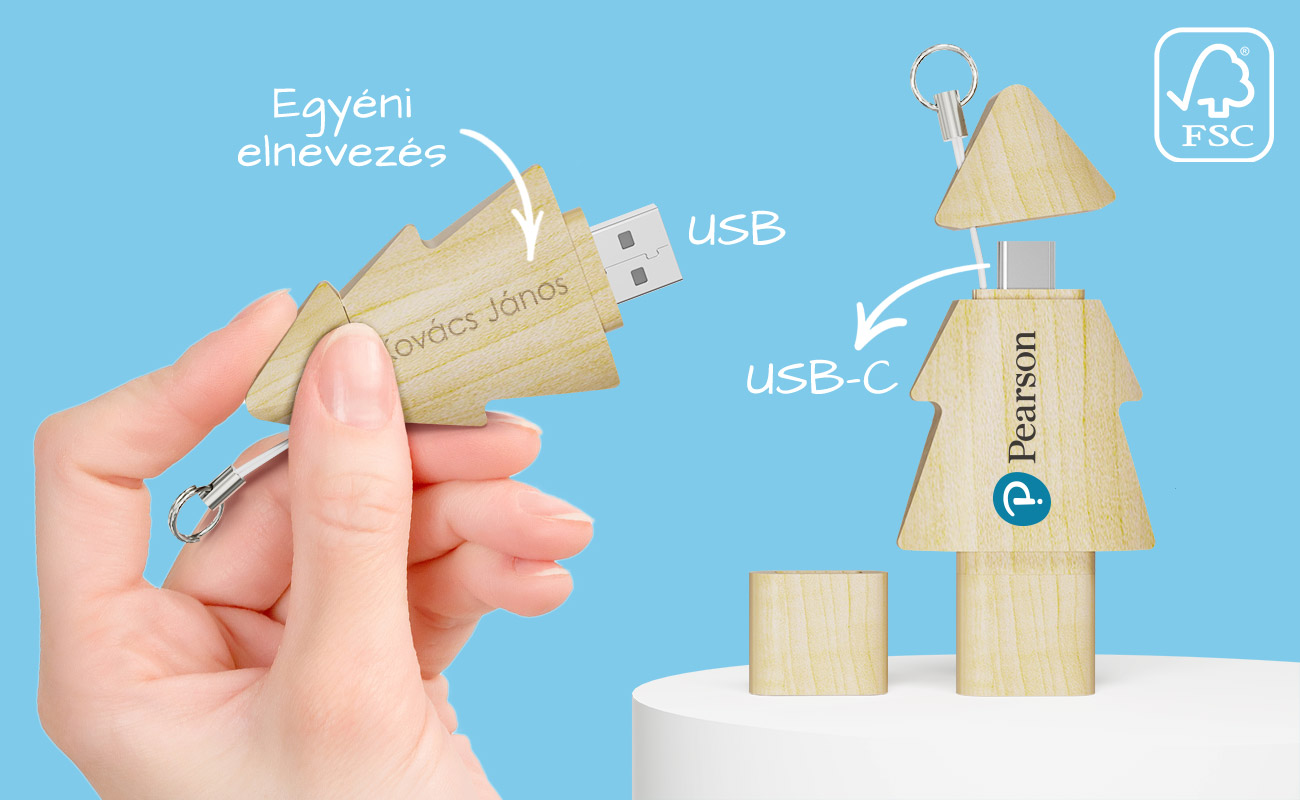 Tree Duo - Pendrive Logozás Tree Duo - Pendrive Logozás