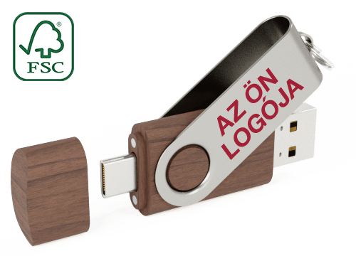 Twister Go Wood - Egyedi Pendrive USB-C Készítés Twister Go Wood - Egyedi Pendrive USB-C Készítés